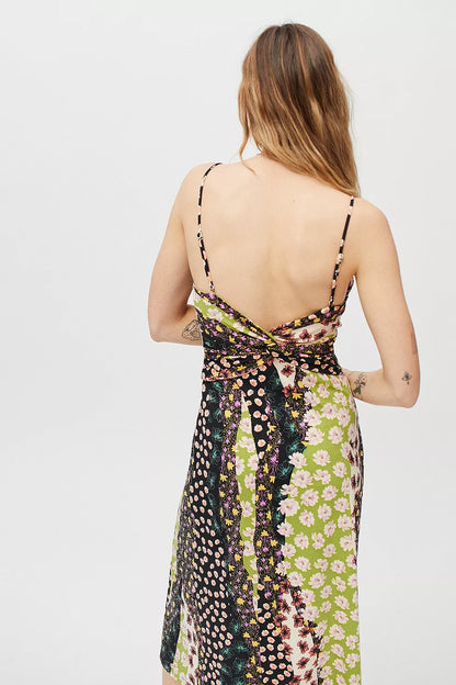 Urban Outfitters Ashley Floral Midi Slip Dress - Small