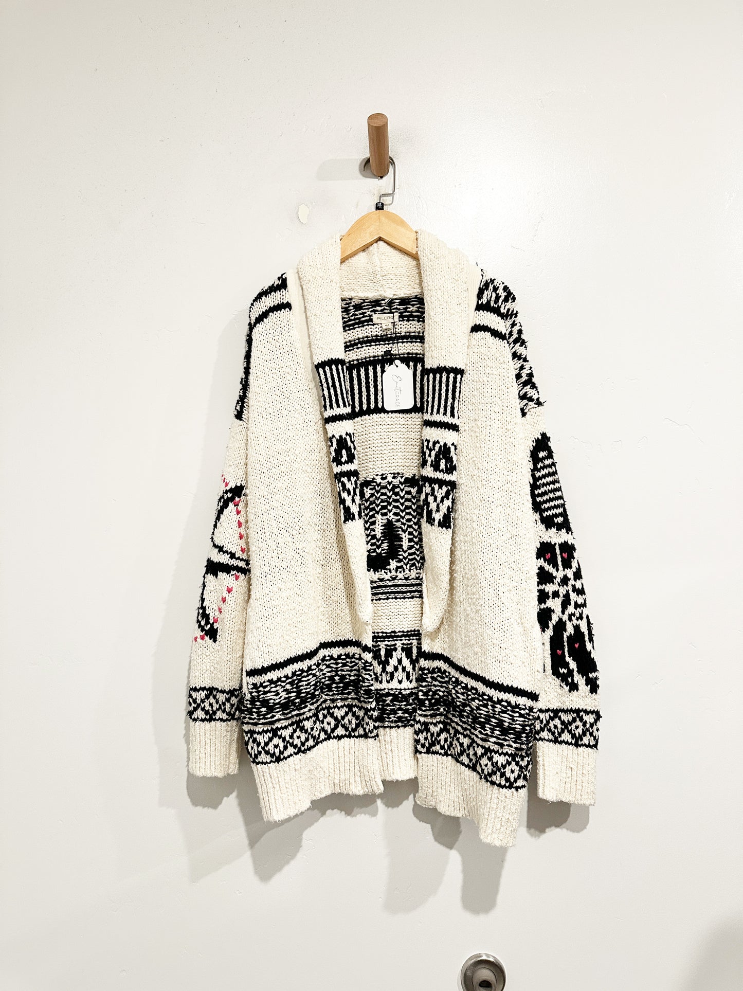 Anthropologie Pilcro Slouchy Waves Cable Knit Cardigan - XS/S