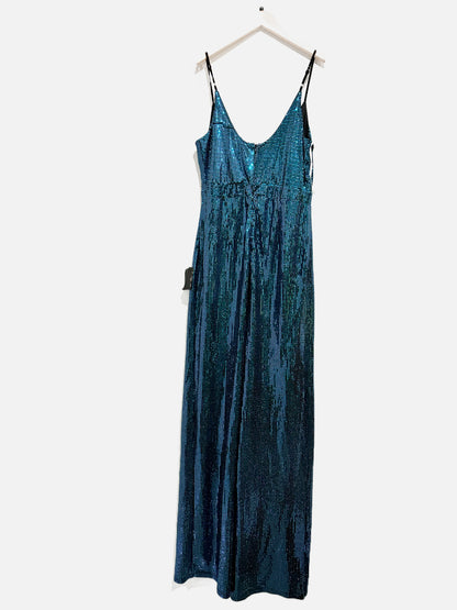 Lulus Blue Sequin Jumpsuit - Large