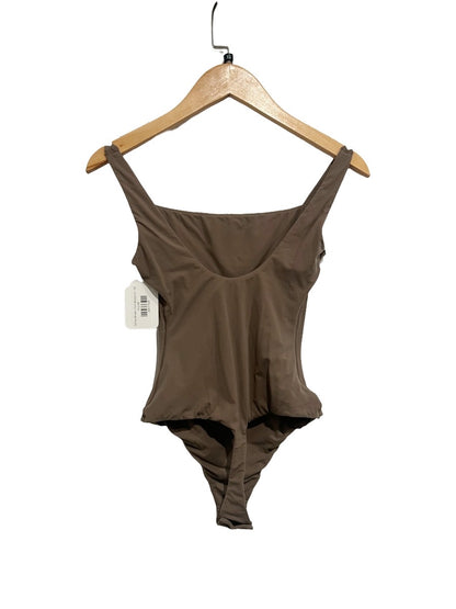 Skims Square Neck Bodysuit in Cocoa - XS