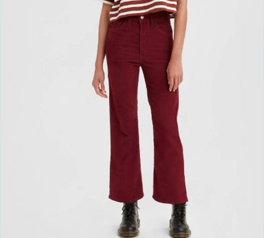 Levi’s Maroon Ribcage Crop Boot - 25