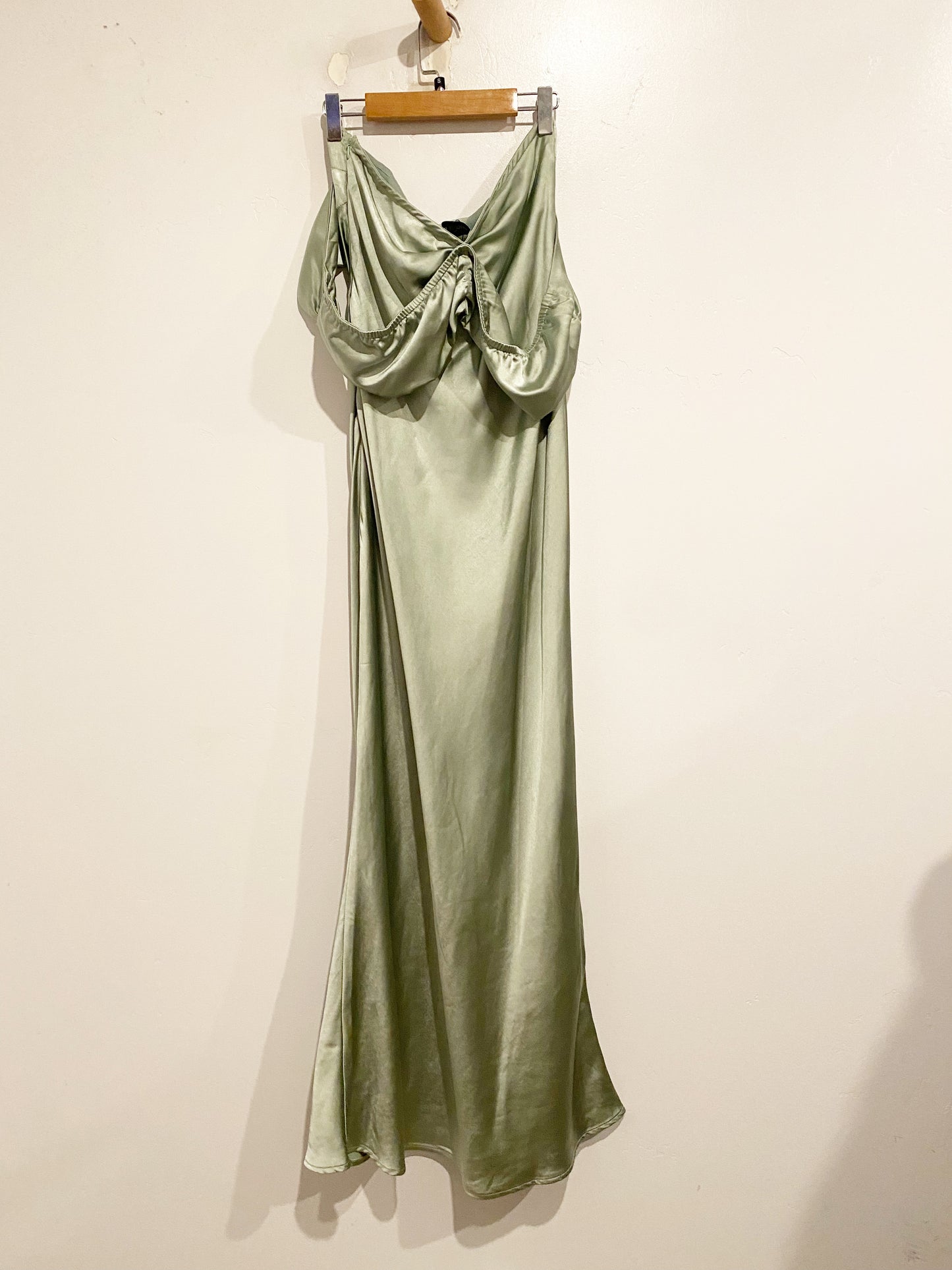 Princess Polly Green Satin Midi Dress - 4