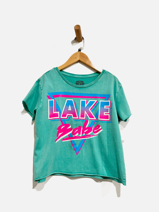 Country Deep Green Lake Babe Graphic Tee - Small