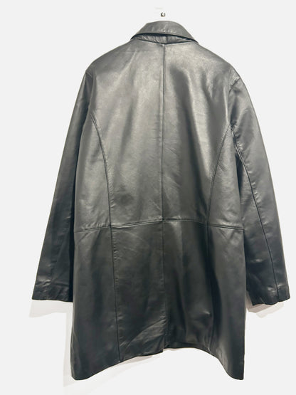 Coldwater Creek Black Leather Coat - XS