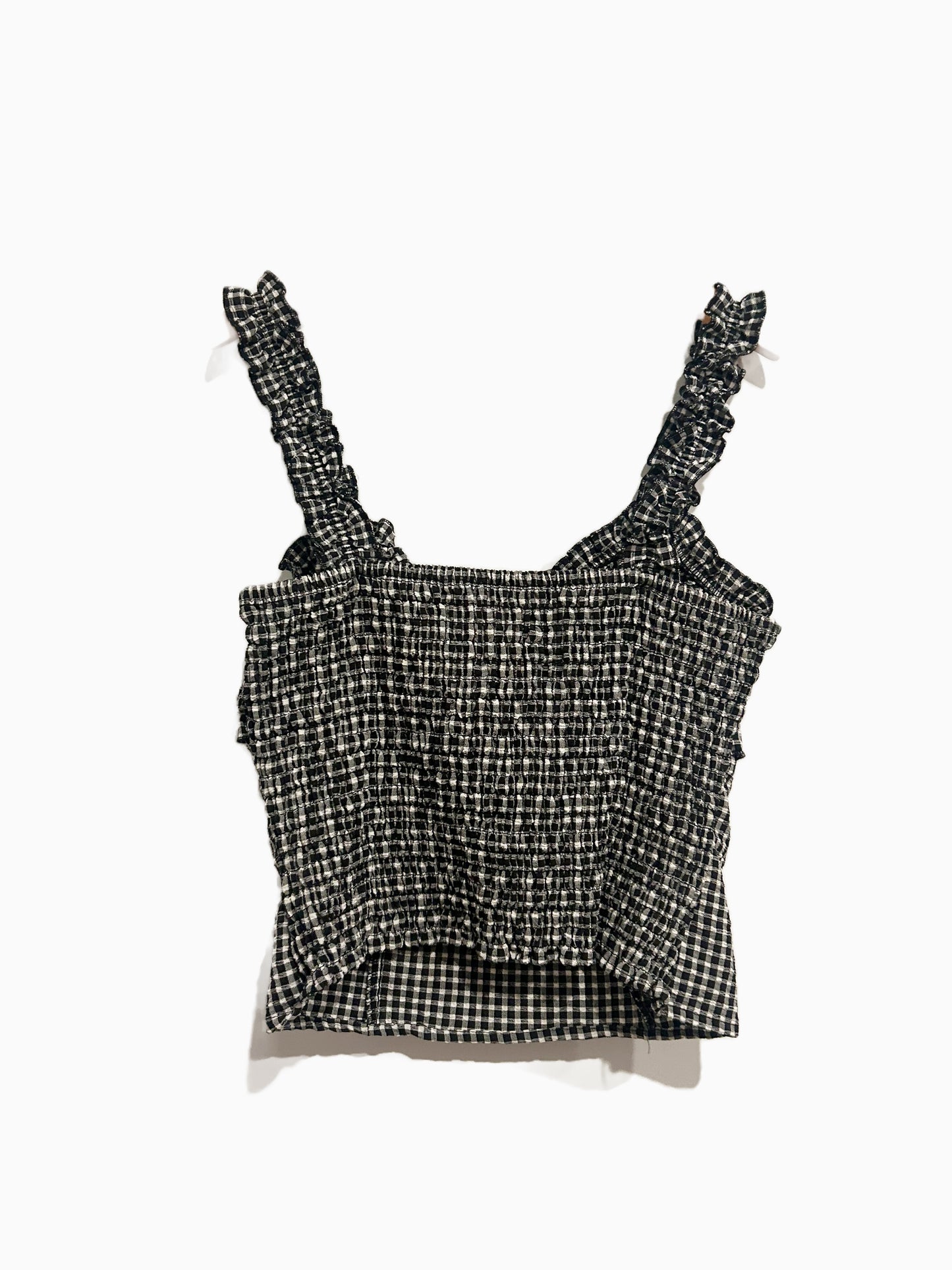 Sienna Sky Black and White Gingham Tank - Large
