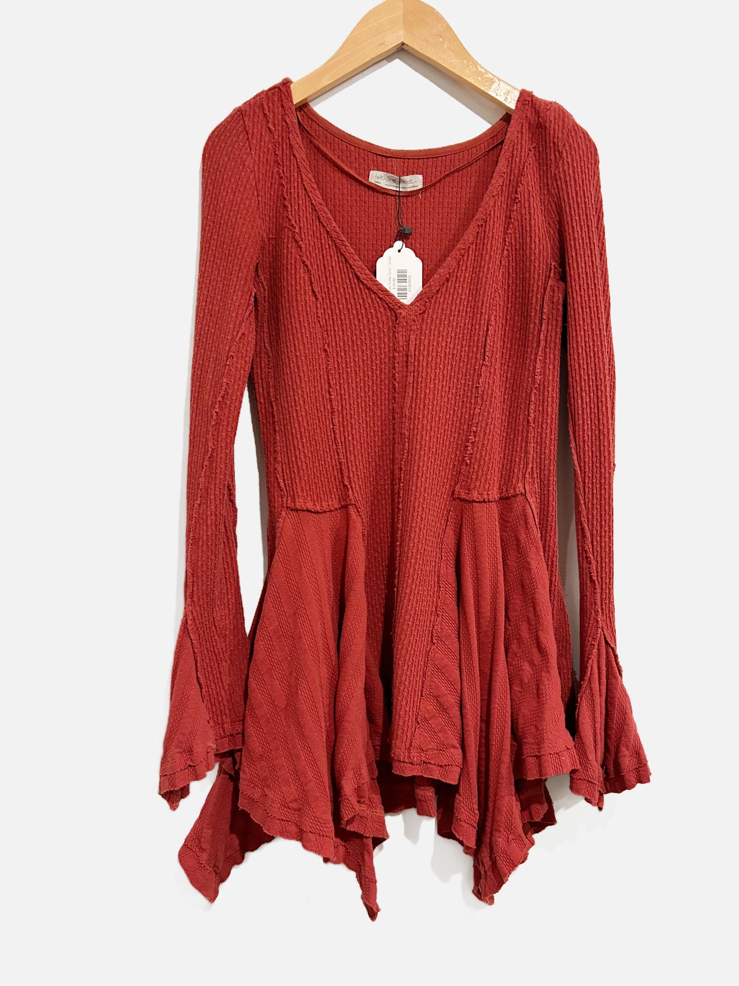 Free People Primrose Red Ruffle Tunic - Small