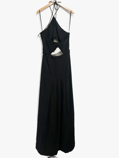 Free People Black Halter Neck Cutout Dress - 12