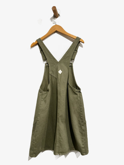 Zara Kids Olive Overall Dress - 11-12