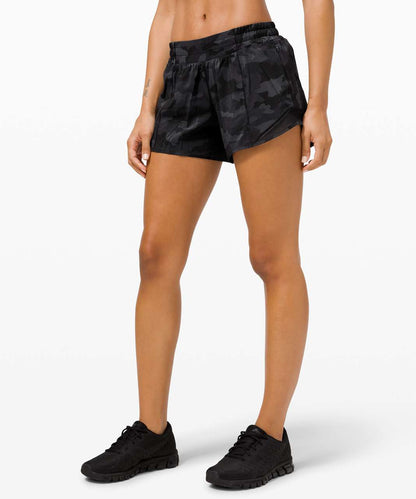 Lululemon Hotty Hot Short 4" in Camo Deep Coal - 10