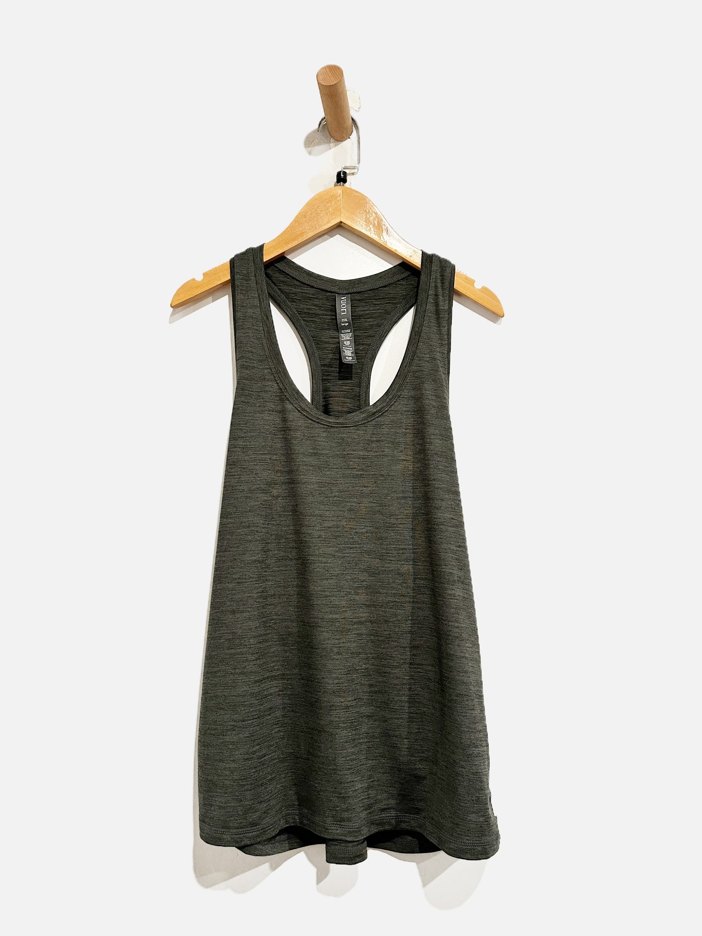 Vuori Gray Lux Performance Racerback Tank - Large