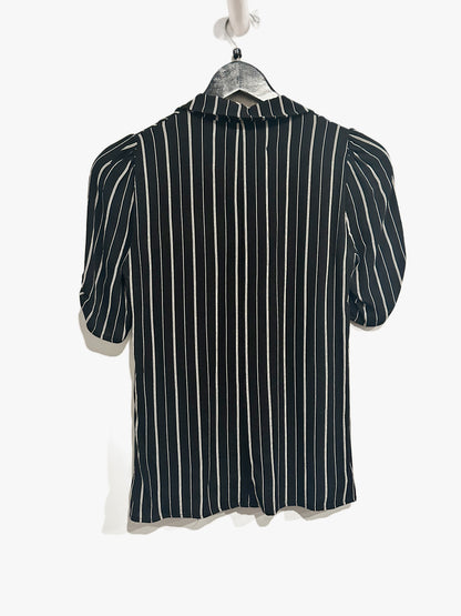 Reformation Black and White Stripe Button Down - XS