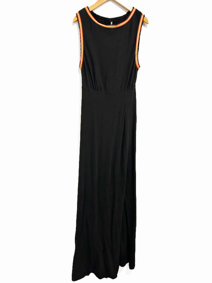 Free People Sabrina Open Back Maxi Dress in Black - Small
