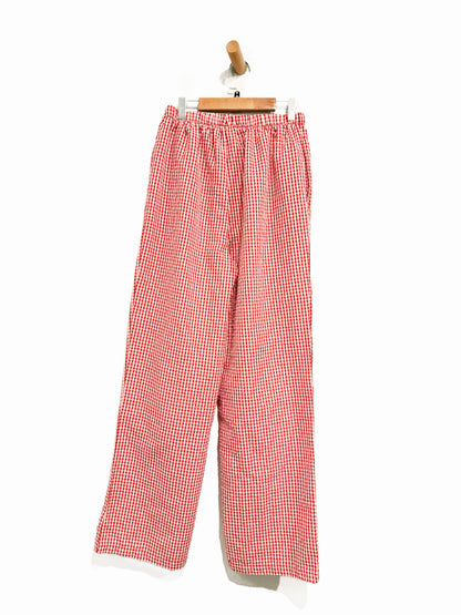 New Look Red Gingham Pants - Medium