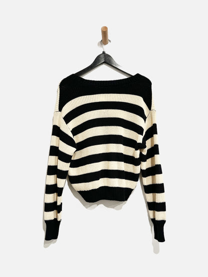 Levis Striped Button Down Cardigan - Small