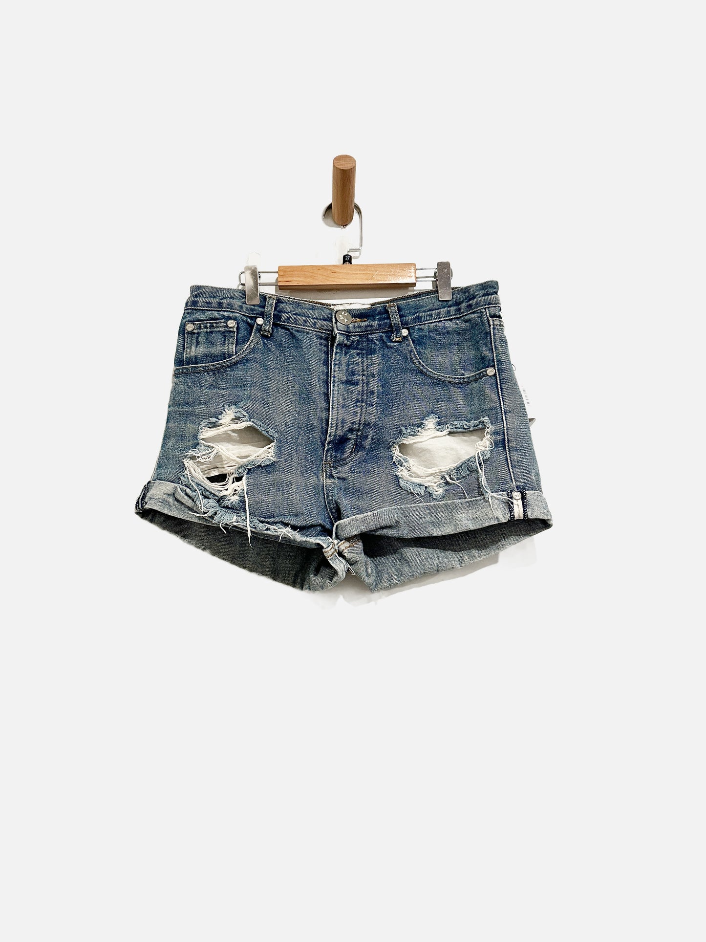 One by One Teaspoon Outlaw Denim Shorts - 27