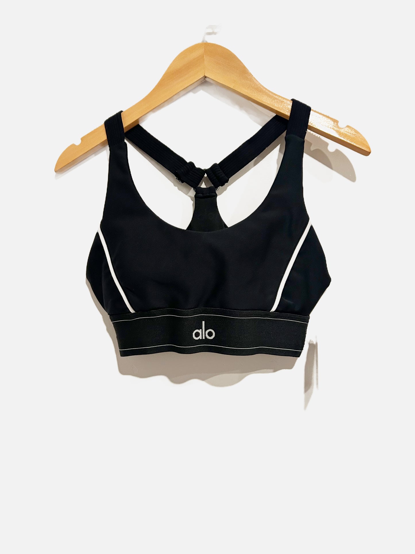 alo Airlift Suit Up Bra in Black/White - Small