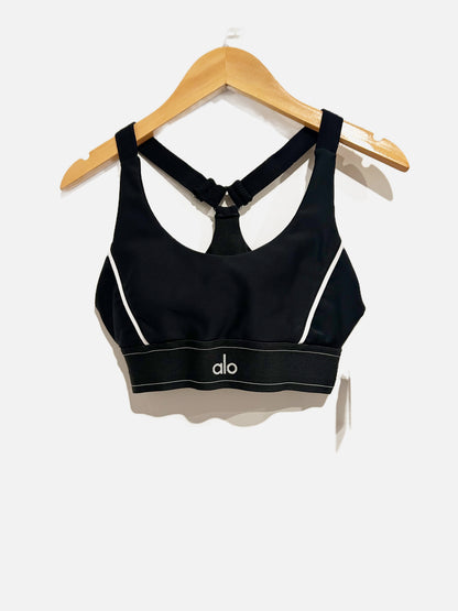 alo Airlift Suit Up Bra in Black/White - Small