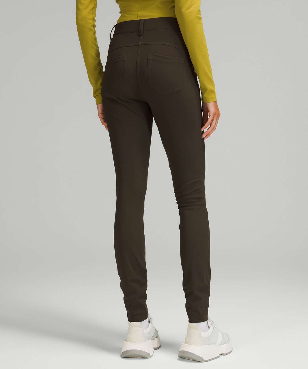 Lululemon City Sleek 5 Pocket 7/8 Pant in Dark Olive - 29