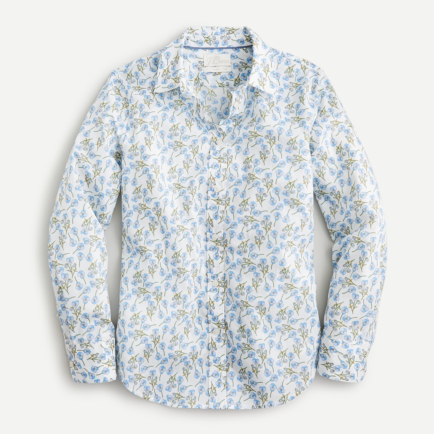 J.Crew White and Blue Floral Button Down - 14