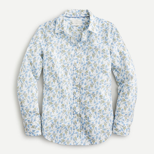 J.Crew White and Blue Floral Button Down - 14