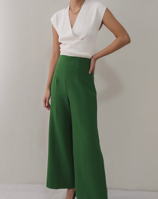 Zara Green Wide Leg Pants - Medium