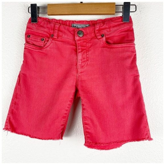 Bonpoint Red Denim Shorts Size 6