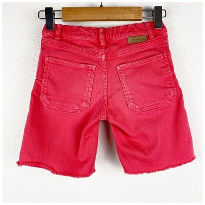 Bonpoint Red Denim Shorts Size 6