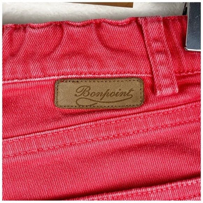 Bonpoint Red Denim Shorts Size 6