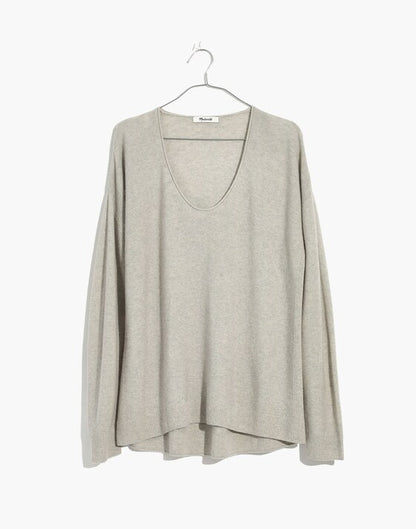 Madewell Kimball Pullover Sweater in Heather Fog - XXS