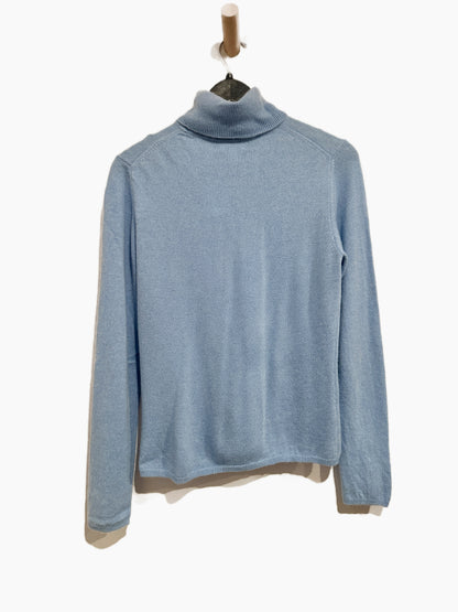 Charter Club Baby Blue Turtleneck Cashmere Sweater - Medium