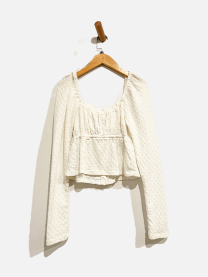 Free People NWT White Lady Bug Blouse - Medium