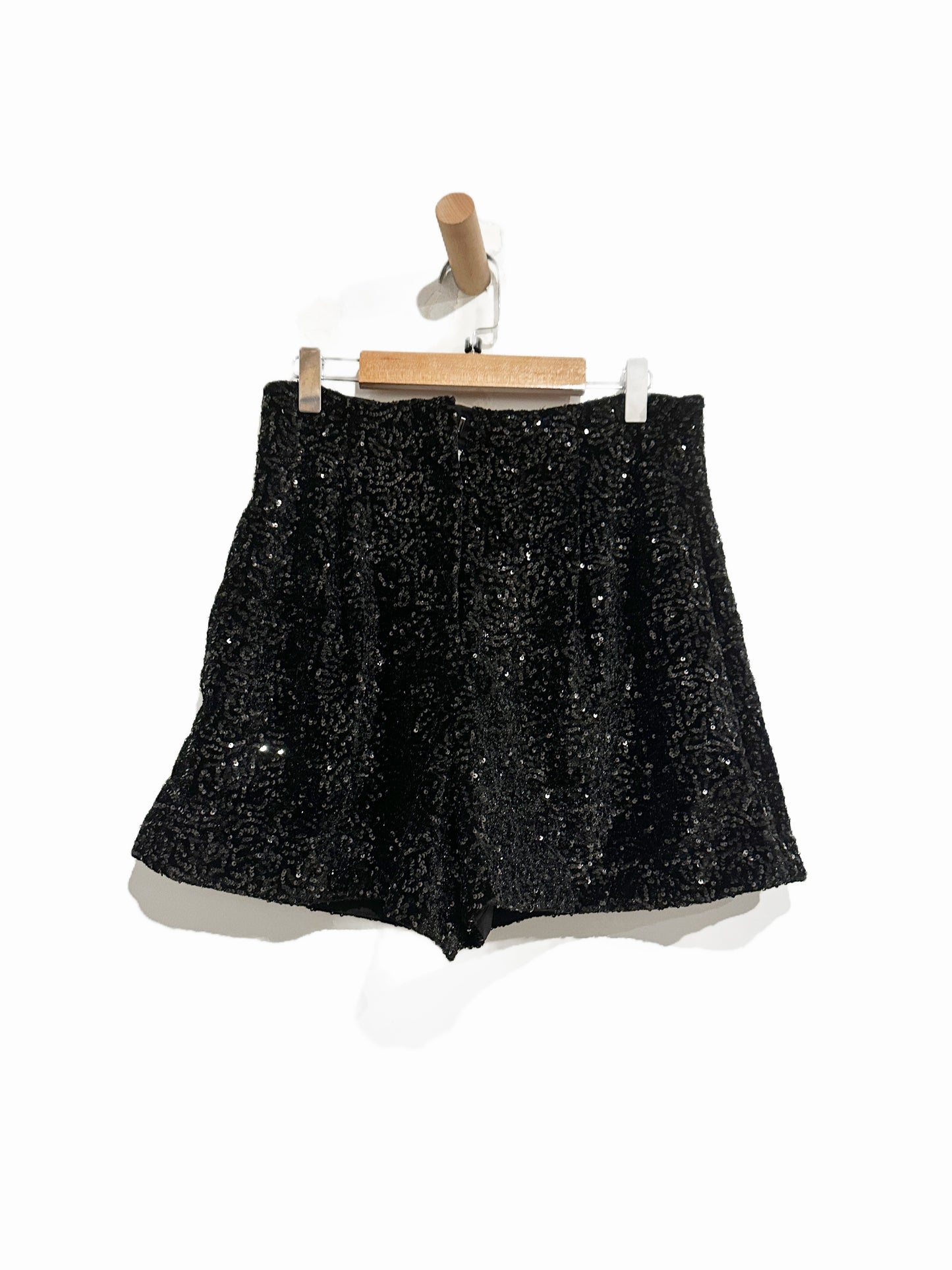 NWT Zara Black Sequin Shorts - Small