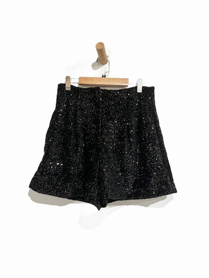 NWT Zara Black Sequin Shorts - Small