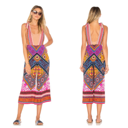 Free People Maritzah Colorful Printed Jumpsuit -4