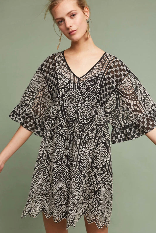 Akemi + Kin Brooke Eyelet Swing Dress - 10