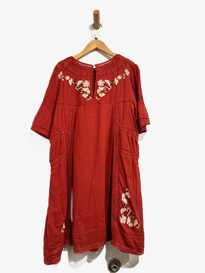 Free People Perfectly Victorian Mini Dress in Red - Medium
