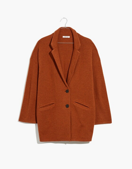 Madewell Orange Knit Blazer - XXS