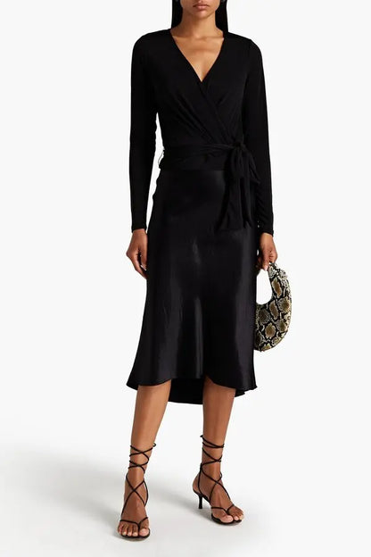 Good American Black Wrap Top - 5