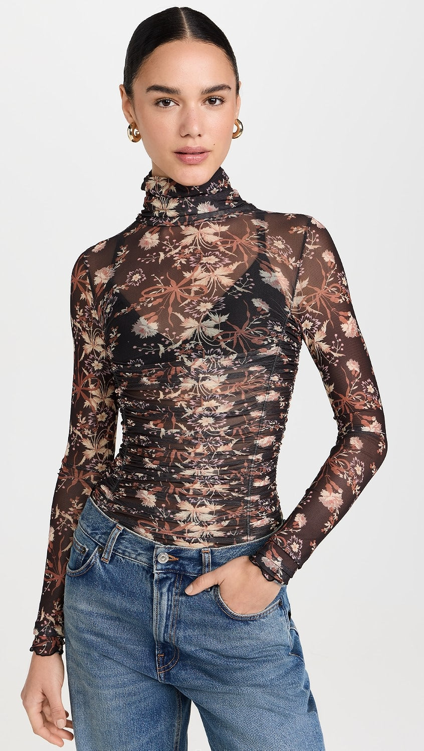 Free People Intimately Under It All Printed Bodysuit - Medium