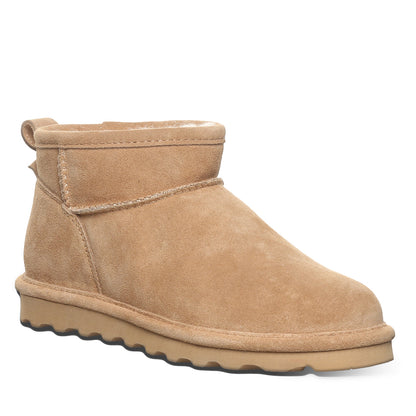 Bearpaw Shorty Suede Booties in Iced Coffee- 7