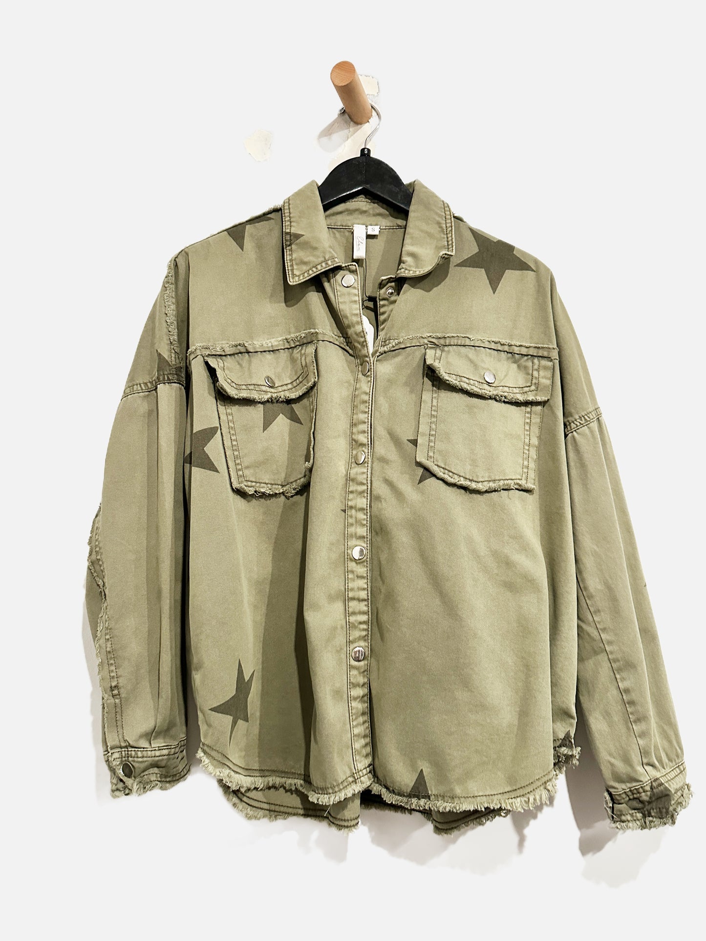 Elan Green Star Button Down - Small