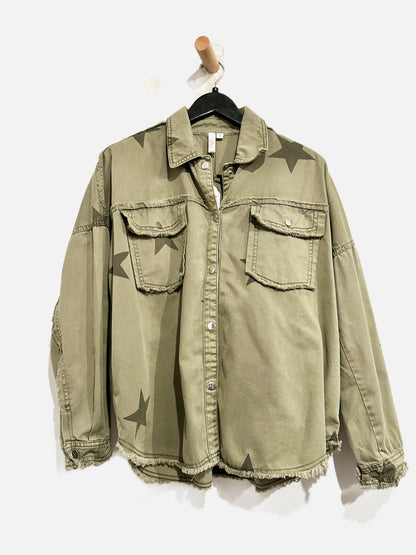 Elan Green Star Button Down - Small