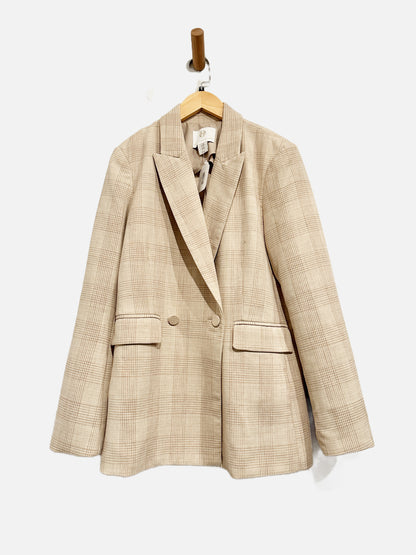 House of Harlow Tan Plaid Blazer - Medium