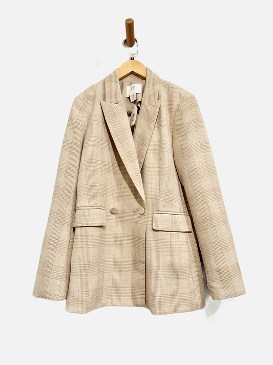 House of Harlow Tan Plaid Blazer - Medium