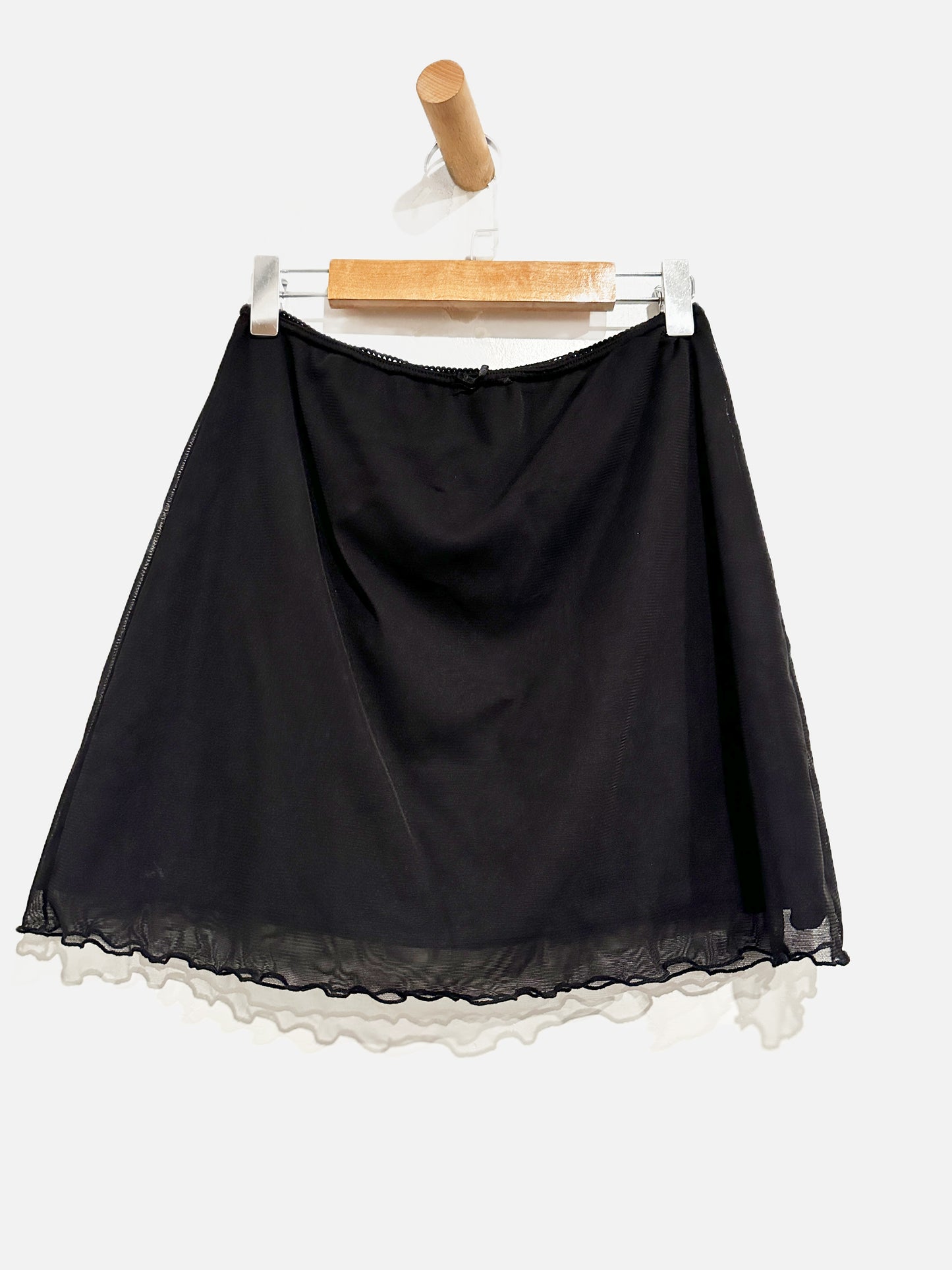 Brandy Melville Black Mesh Mini Skirt