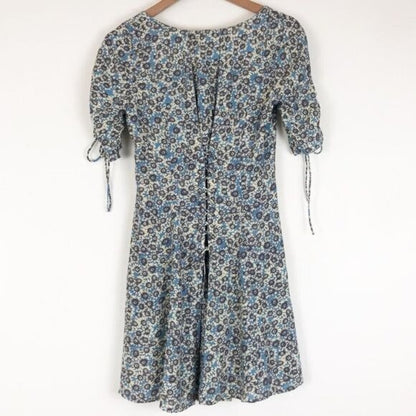 NWT Free People Laced Up Mini Dress in Ivory Combo - XS