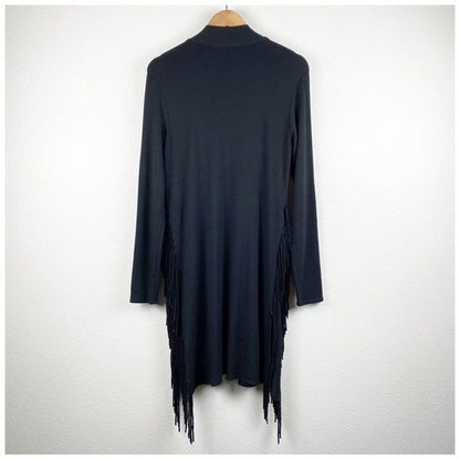 Riller and Fount Black Fringe Duster Size 3/Large