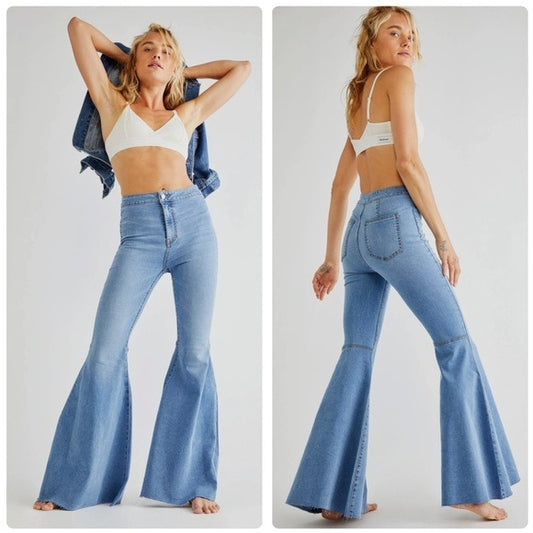 Free People Just Float on Jeans in Bermondsey Blue