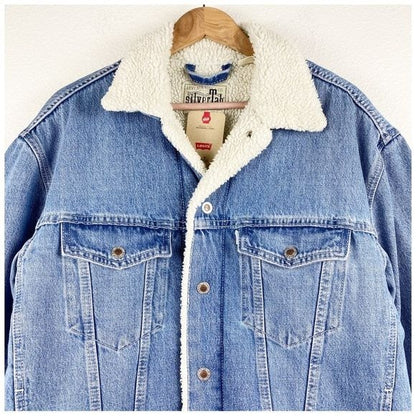 Levi's NWT Silvertab Sherpa Jacket in Blue Moon Size Small