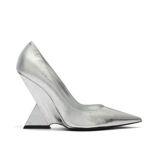 The Attico ''Cheope'' Silver Pump Size 37